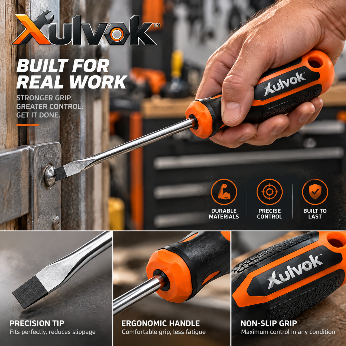 Xulvok™ Slotted Flathead Screwdriver — use example