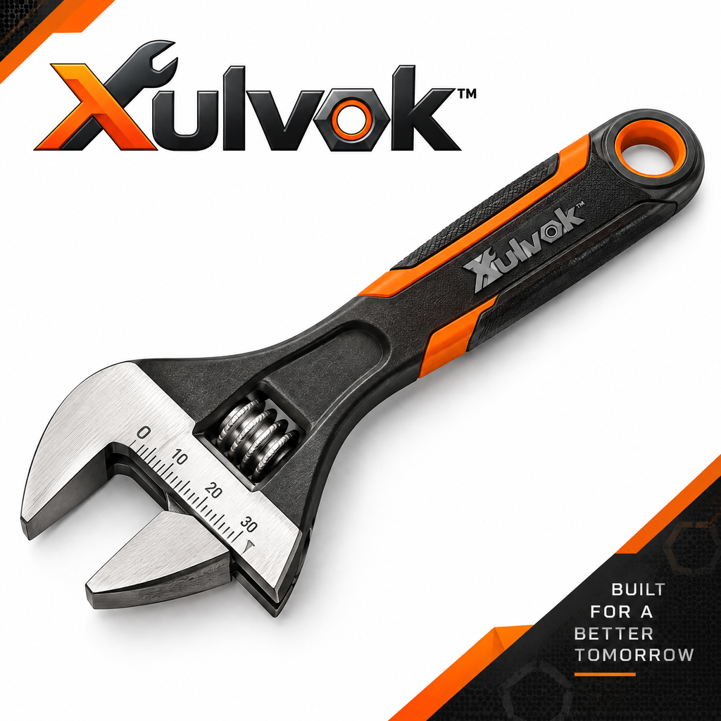 Xulvok™ Adjustable Wrench with Orange Accent Handle — product overview