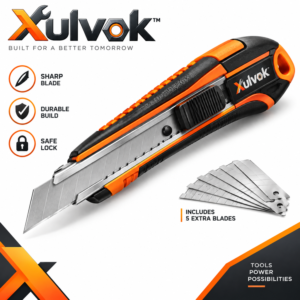 Xulvok™ Retractable Utility Knife with Blade Slider — product overview
