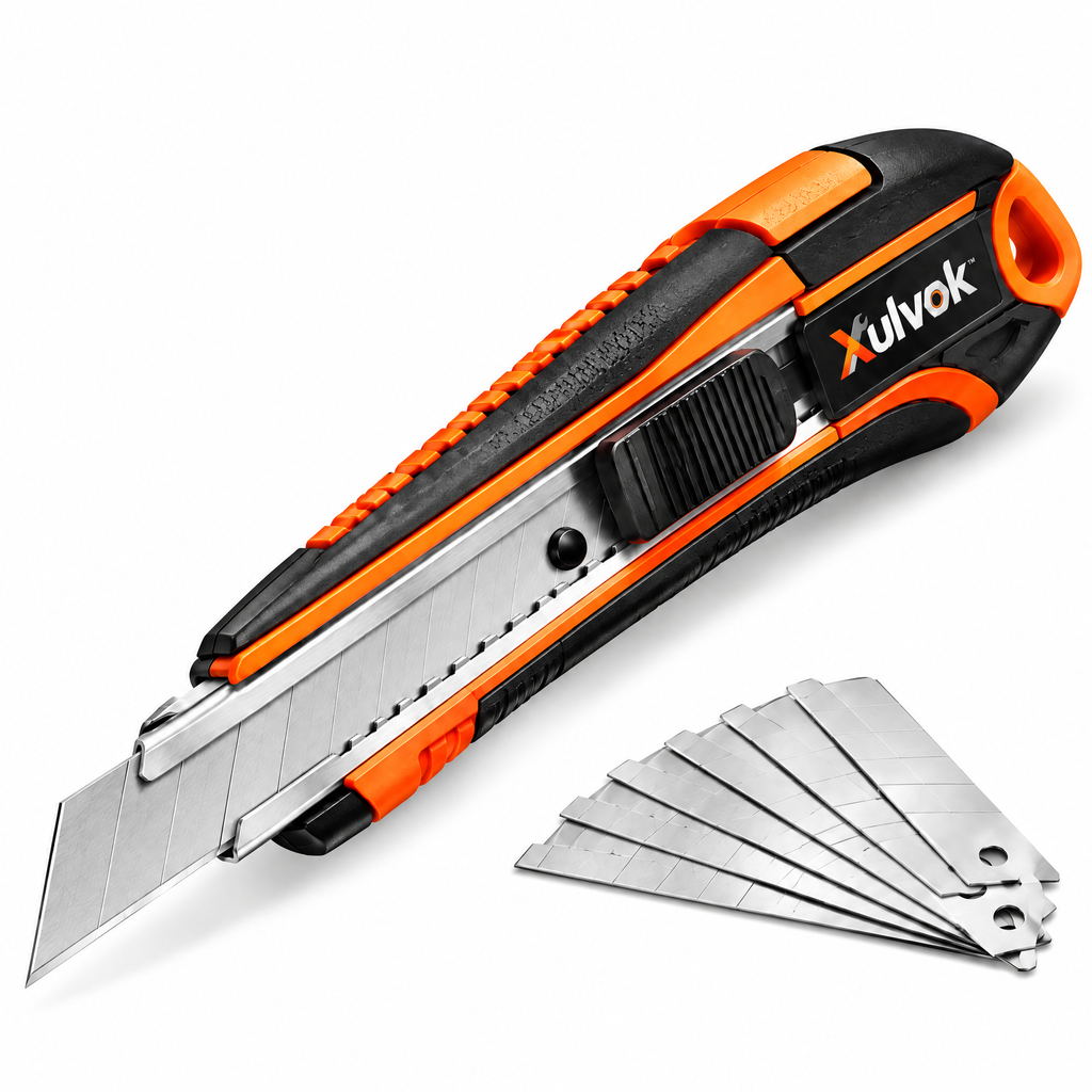 Xulvok™ Retractable Utility Knife with Blade Slider — close-up view