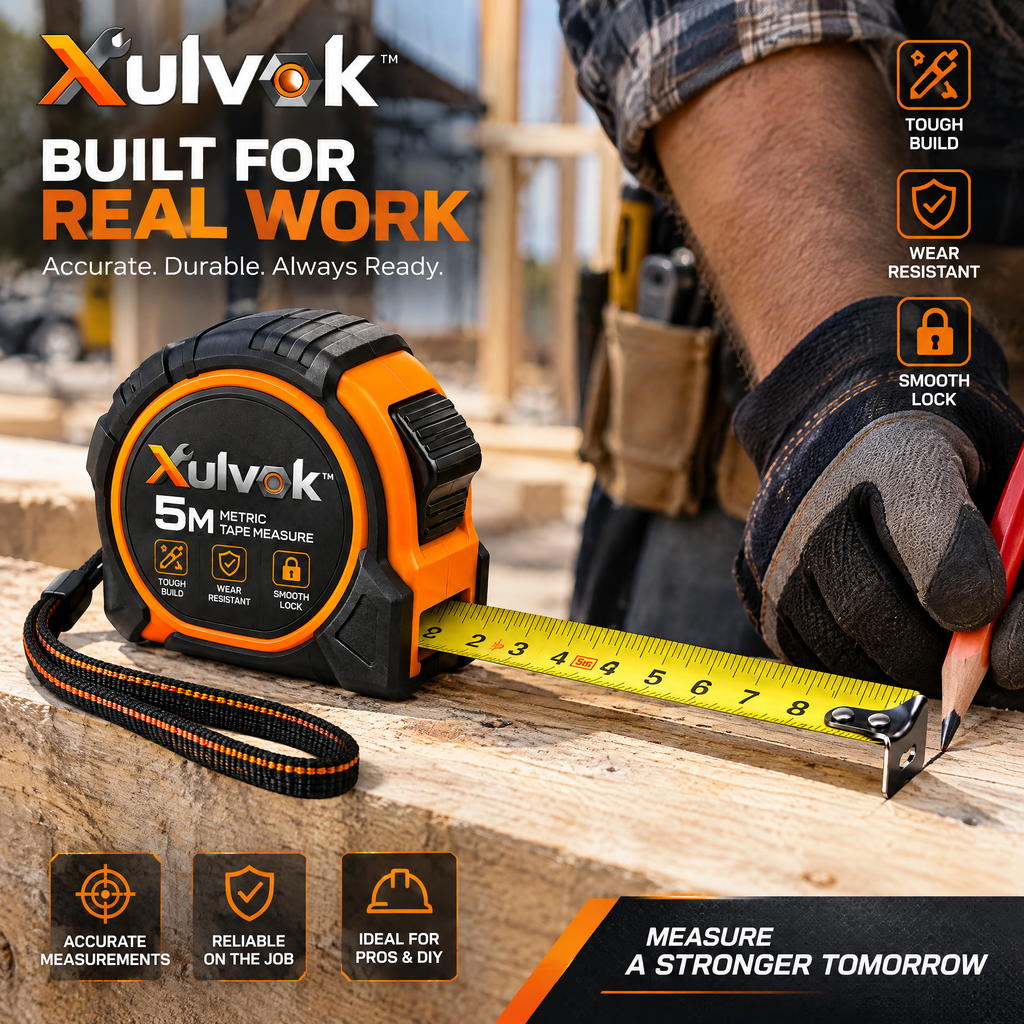 Xulvok™ 5-Meter Retractable Tape Measure — use example