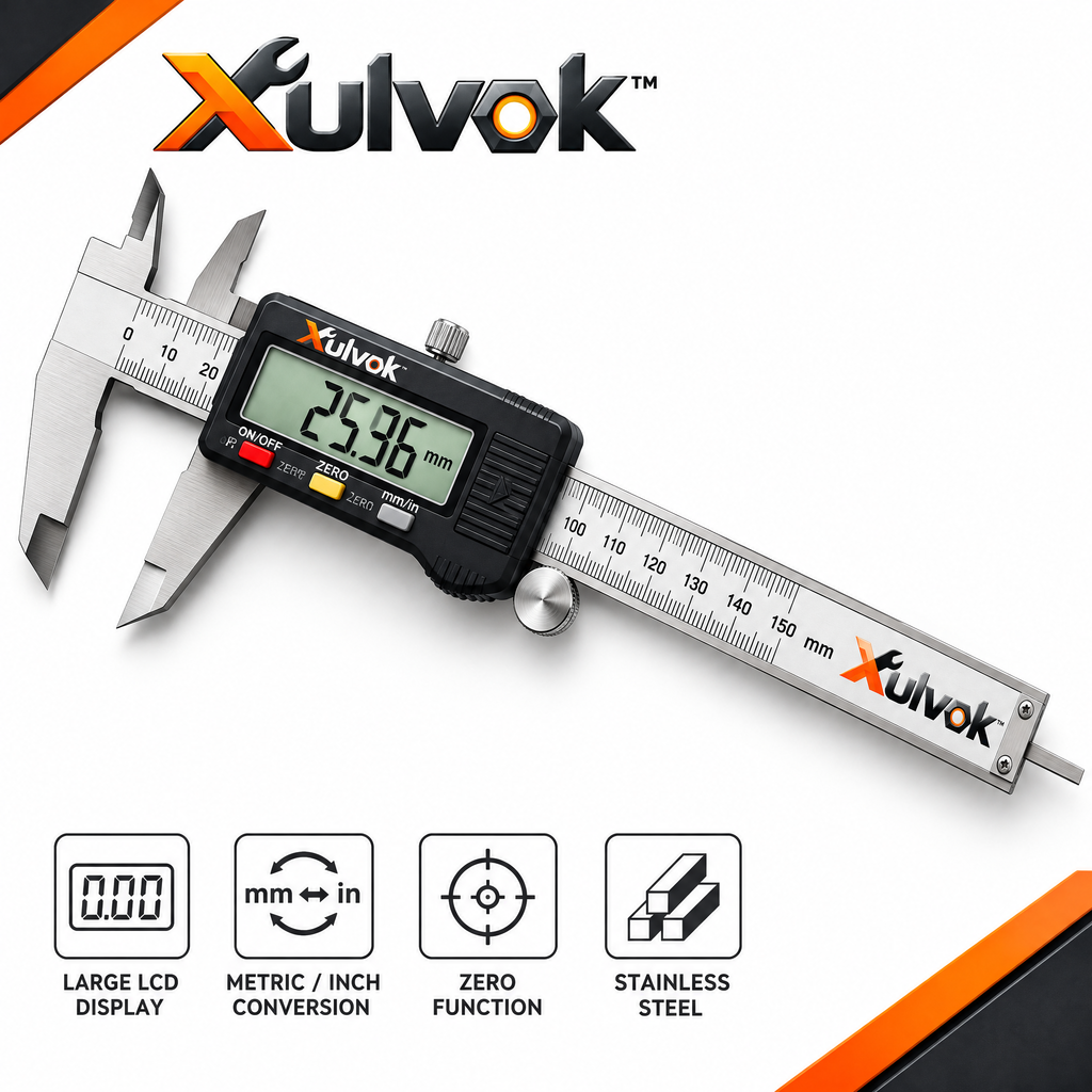Xulvok™ Digital Caliper with LCD Display — product overview