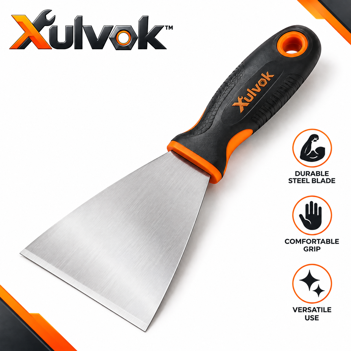 Xulvok™ Wide Blade Putty Knife & Paint Scraper — product overview